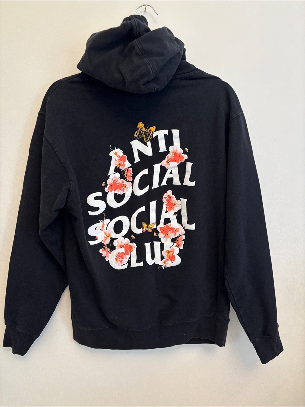 Anti Social Social Club Black Hoodie with White Logo